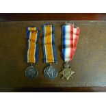 Three Great War Medals, including a 1914-1918 War Medal, to 40701 Gnr.J.E.Harris. R.A.; and a 1914-