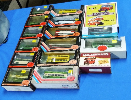 Model Buses; sixteen boxed examples, including Corgi D41/1 Barton 1908-1989, limited edition,