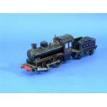 Bing '0' gauge live steam 0-4-0 Locomotive and Tender, No.1902, in L.N.W.R. black with red pin-