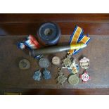 W.W.1 Memorabilia; four various medals: Great War medal, Victory medal and two 1914-15 Stars, a