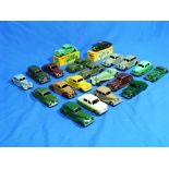 Dinky No.158 Riley Saloon, green, boxed, box lacks end flaps, and No.107 Sunbeam Alpine Sports,