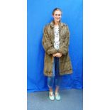 A vintage grey Chinchilla Fur Coat, approx. size M. THIS LOT WILL BE SOLD ON SATURDAY 12TH SEPTEMBER