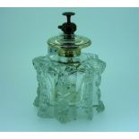 A vintage silver-mounted cut-glass Perfume Atomizer, of eight-point star form, 5¼in (13.5cm) high.