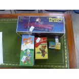 Chinese toys, four boxed tinplate toys, including battery operated Photoing On Car, ME630; Bear w/
