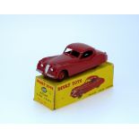 Dinky No.157 Jaguar XK120 Coupe, red, boxed, box repaired. THIS LOT WILL BE SOLD ON FRIDAY 11TH