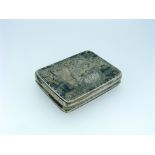 A 19thC Russian silver and niello Cigarette Case, of hinged rectangular form with fine niello