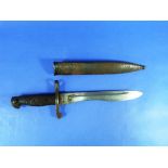 A Spanish "Bolo" Bayonet, with scabbard. THIS LOT WILL BE SOLD ON FRIDAY 11TH SEPTEMBER STARTING