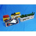 Dinky No.958 Snow Plough with windows, boxed, and No.660 Tank Transporter, green, boxed, together