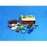 A quantity of diecast toy vehicles, including Dinky No.492 Loudspeaker Van, blue; No.234 Ferrari,
