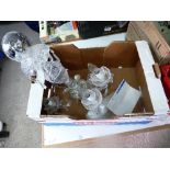 Waterford Crystal; a five branch Chandelier, one branch broken. THIS LOT WILL BE SOLD ON SATURDAY