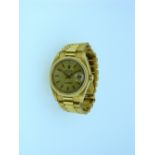 An 18ct gold Rolex Oyster Perpetual Day-Date gentleman's Wristwatch,  circa 1980, No.6040738, the