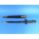 A British Boer War P1888 Mk II Lee-Enfield Bayonet, with scabbard. THIS LOT WILL BE SOLD ON FRIDAY