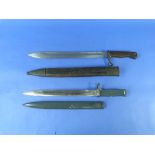 A German M1898/05 Bayonet, with scabbard, and a German M1898 bayonet, with scabbard (2) THIS LOT