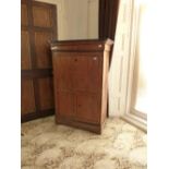 A 19thC French walnut bureau de dame, with black marbled top, 39½in (100cm) wide. Provenance: