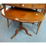 A Georgian oak tripod Wine Table