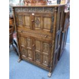 An 18thC style oak Drinks Cabinet