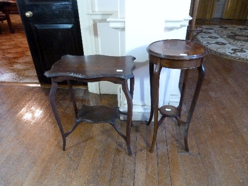 An early 20thC mahogany Torchère, together with an occasional table (2) Provenance: Stoodley