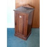 An Edwardian oak Pot Cupboard, and another similar (2) Provenance: Stoodley Knowle School, Torquay.