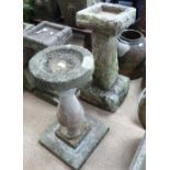 Two reconstituted stone Bird Baths (2)