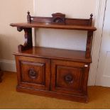 An Edwardian mahogany Buffet, 48in (122cm) wide. Provenance: Stoodley Knowle School, Torquay.