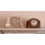 A Smiths electric Mantel Clock, with chinoiserie decoration, and another mantel clock (2)