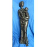 Tall Mother, cold cast resin bronze figure by Tom Greenshields, limited edition, number 50 of 100,