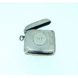 Polo interest; an Edwardian silver Snuff Box, hallmarked Birmingham, 1908, of oval form, the back