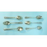 A set of six George VI silver Teaspoons, hallmarked Sheffield, 1941, in fitted presentation case,