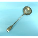 A William IV silver fiddle pattern Ladle, by John James Whiting, hallmarked London, 1837, with