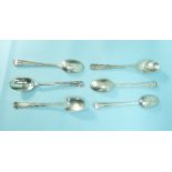 A set of six George VI silver Teaspoons, by C. W. Fletcher & Son, hallmarked Sheffield, 1946,