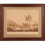 A set of four coloured landscape engravings after Rev. Joseph Wilkinson; views of The River Nith,
