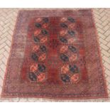 An antique Afghan handmade carpet, 211 x 183cm.