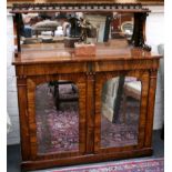 A late 19th Century W & Co Wilkinson of Ludgate Hill rosewood chiffonier, leaf design gallery on