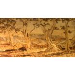 Ian Banks (20th Century, Australian), a tree bark landscape picture. A highly accomplished work