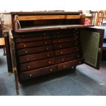 A fine Regency brass inlaid rosewood secrétaire cabinet, the secrétaire drawer has fall front and