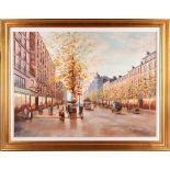 Roy Newton, a pair of 20th Century Parisian street scenes, including view of National Opera, oil