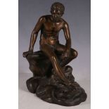 A good early 19th Century bronze of Mercury seated, after the Antique, 20cm H.