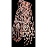 Miscellaneous strands of cultured fresh water pearls (AF).