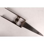 A Katar dagger, double handled with inlaid decoration, 21cm blade, 40cm overall, Indian, 19th