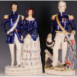 Two 19th Century glazed Staffordshire pottery figures, entitled 'Princess Royal of Prussia' and '