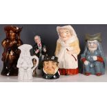 A Royal Doulton glazed pottery figurine, 'The Doctor', HN2858, together with five various