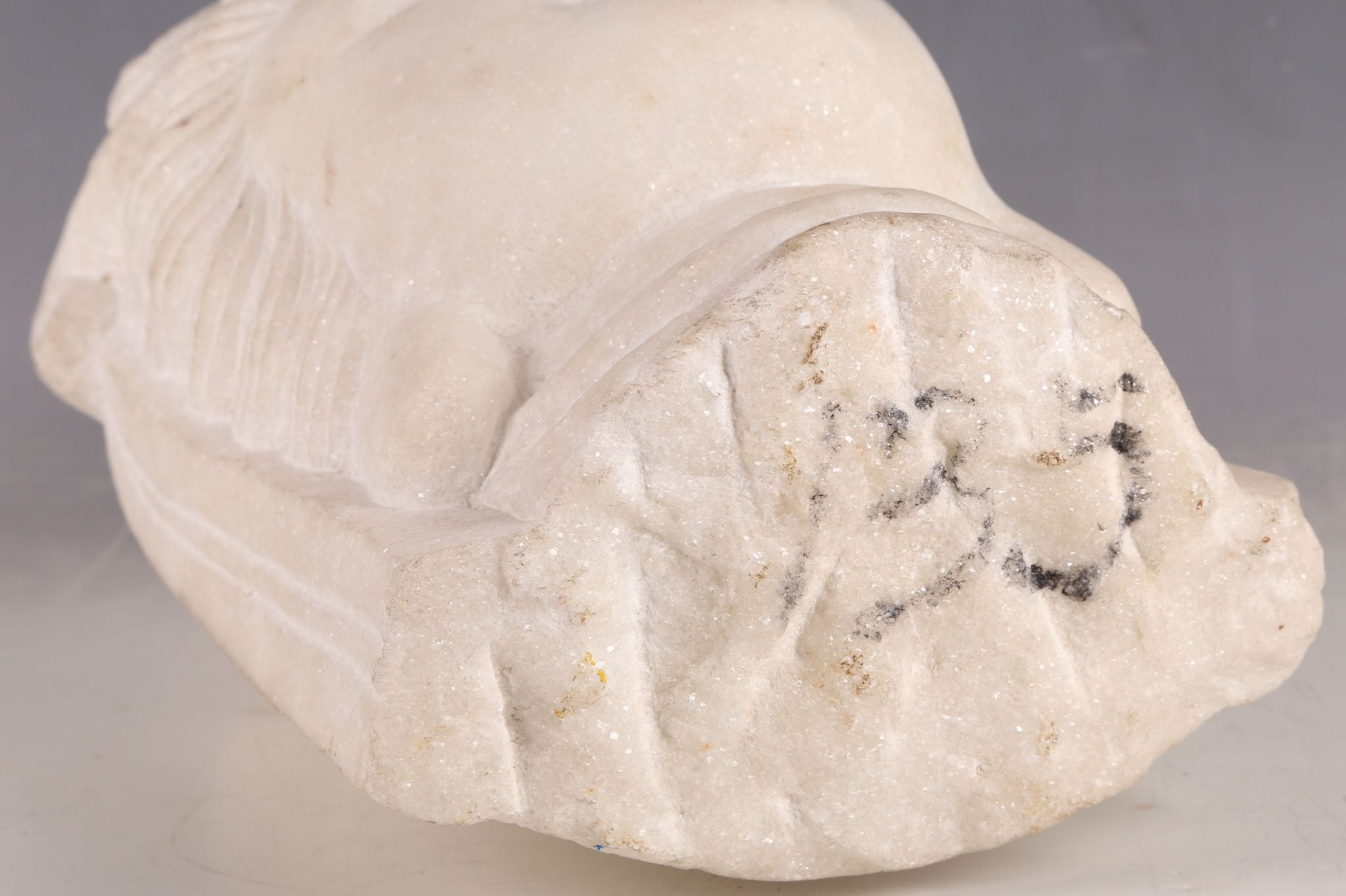 After the Antique, white granite carved head of a Cambodian Buddha. - Image 4 of 4