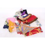 Nine 1960s designer ladies silk scarves, including three Christian Dior, two Jean Dessés, one Guy