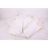 Sixty 1900s Communion white linen cloths of various sizes. (60)