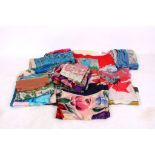 Twenty 40s to 60s paisley and floral silk and wool ladies scarves, including three Liberty silk