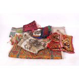 A quantity of vintage Indian items, including a screen printed and hand painted figurative scene