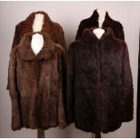 Four vintage ladies fur jackets, in various colours, satin lined (various sizes). (4)