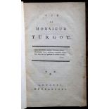 CONDORCET, Nicolas de (1743-94).  Vie de Monsieur Turgot. "Londres" [but Paris]: [no publisher],