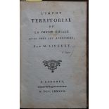 LINGUET, Simon Nicolas Henri (1736-94).  L' Impot Territorial ou la Dixme Roiale avec tous ses