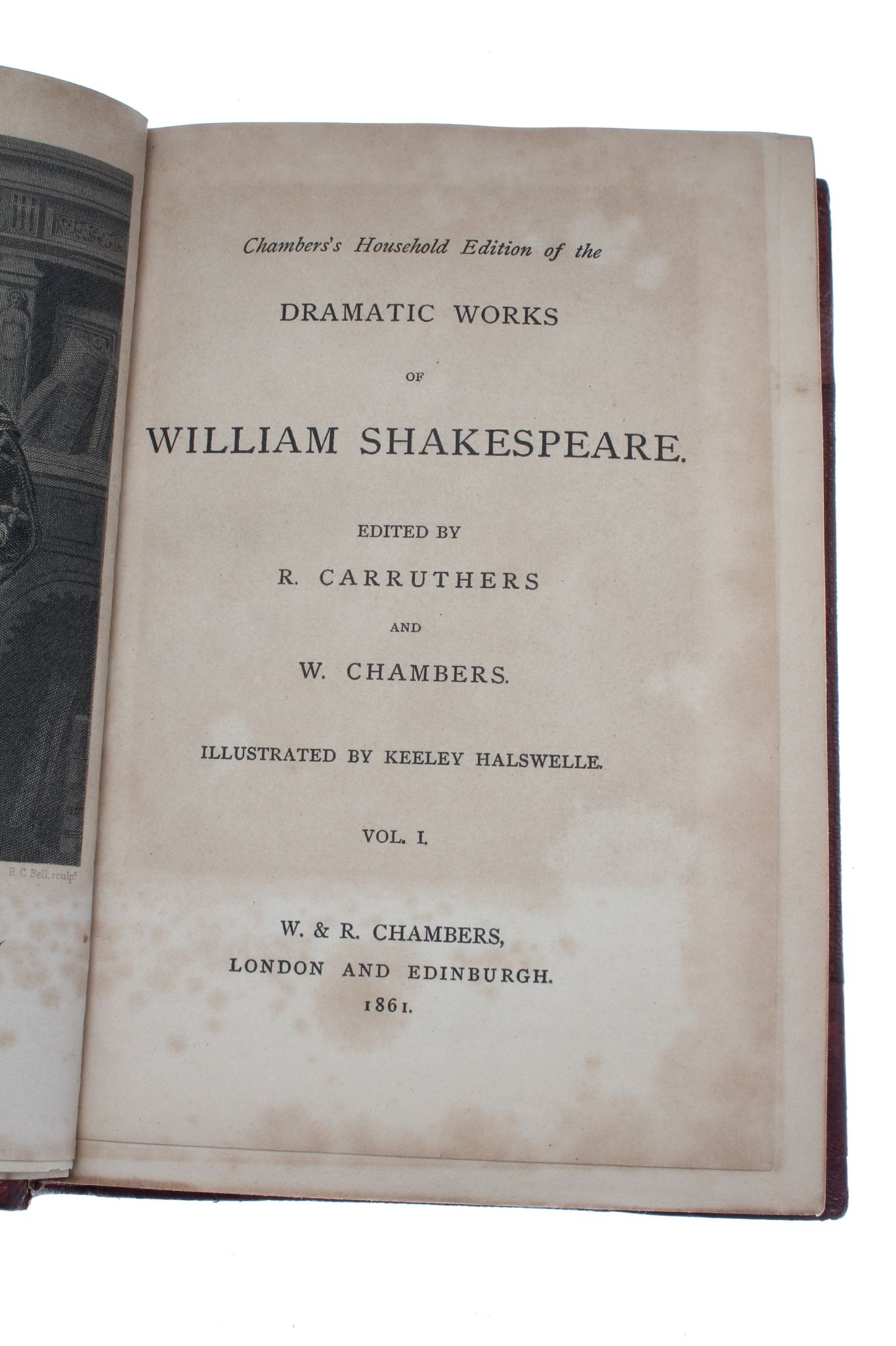 SHAKESPEARE, William (1564-1616).  Dramatic Works. London: W. and R. Chambers, 1861-63. 10 - Image 2 of 3